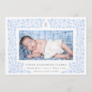 Harvest Flowers Birth Announcement