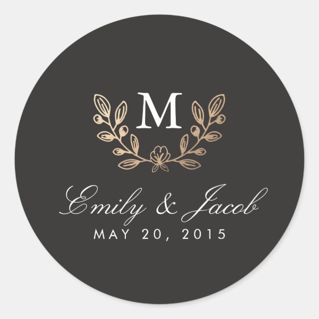 Harvest Flowers Classic Round Sticker (Front)