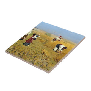 Harvest Gathering in Ukraine by Mykola Pymonenko Tile