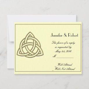 Harvest Gold Celtic Knot Response Card