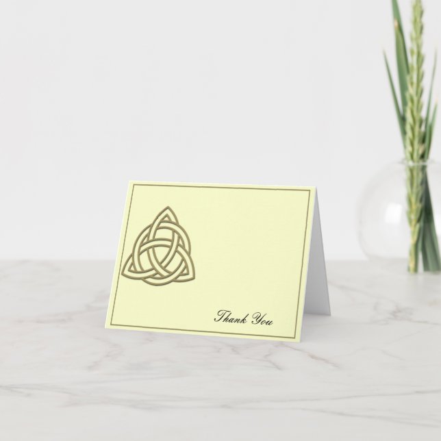 Harvest Gold Celtic Knot Thank You (Front)