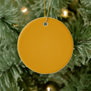 Harvest Gold Circle Ceramic Ornament