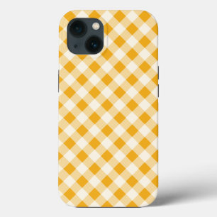 Harvest Gold Gingham iPhone 13 Case