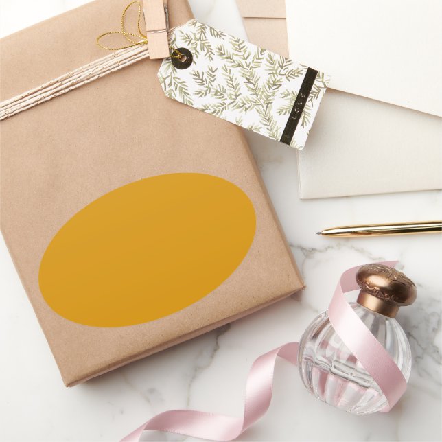 Harvest Gold Oval Sticker (Gifting)