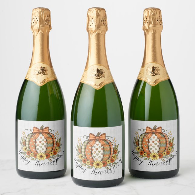 Harvest Grace Thanksgiving Wine Label (Bottles)