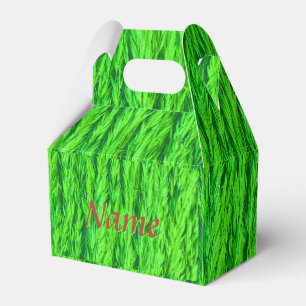 Harvest Green Grass Seed Photo Name Favor Box