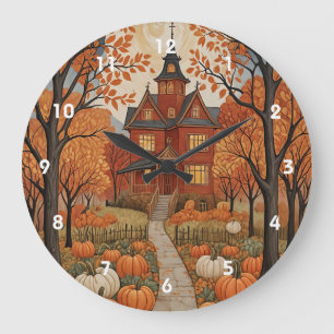 Harvest Haunt Large Clock