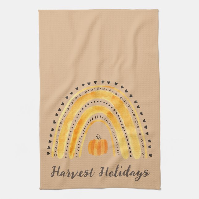 Harvest Holidays Custom Kitchen Towels (Vertical)
