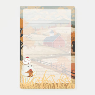 Harvest Home - Cute Ghost Lined Writing Paper Post-it Notes