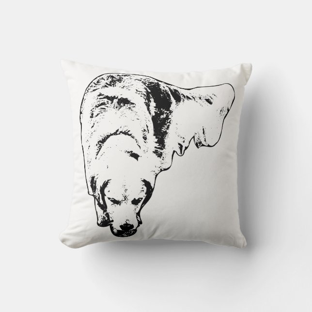 Harvest Hush Retriever Throw Pillow (Front)