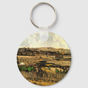 Harvest in Provence Montmajour by Vincent van Gogh Keychain