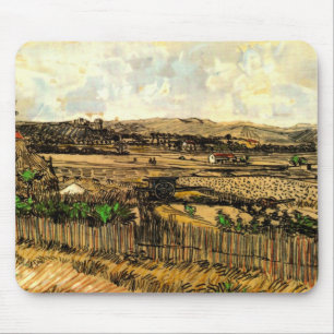 Harvest in Provence Montmajour by Vincent van Gogh Mouse Pad