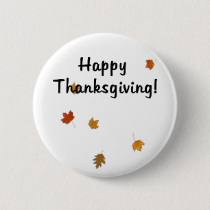 Harvest Leaves 2 Inch Round Button