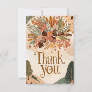 Harvest Maple Autumn Fall Thank You Card