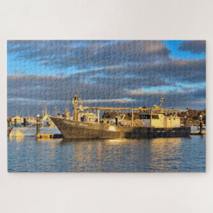 Harvest Moon boat, marina, Robe, South Australia Jigsaw Puzzle