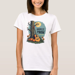 Harvest Moon & Cozy Tunes - Autumn Guitar at Night T-Shirt