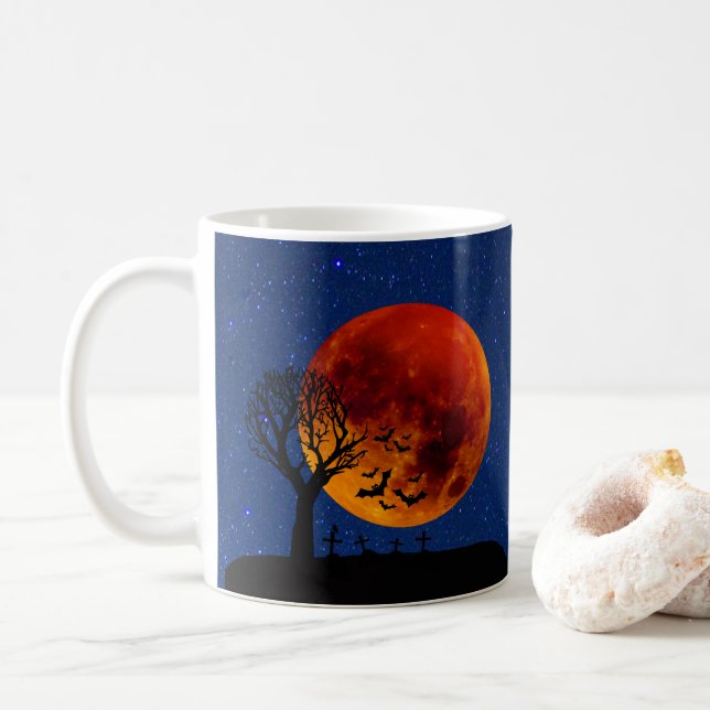 Harvest Moon Halloween Coffee Mug (With Donut)
