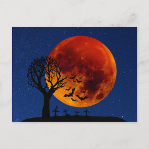 Harvest Moon Halloween Postcard