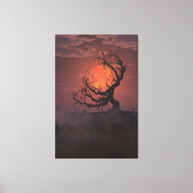 Harvest Moon (Portrait) Canvas Print (Front)