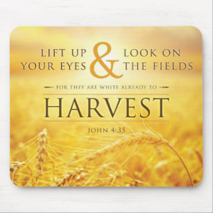 Harvest Mousepad - John 4:35 Bible Verse