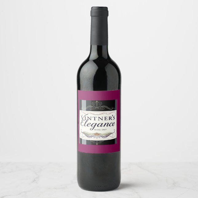 "Harvest of Grace - Wine Bottle Design" Wine Label (Front)