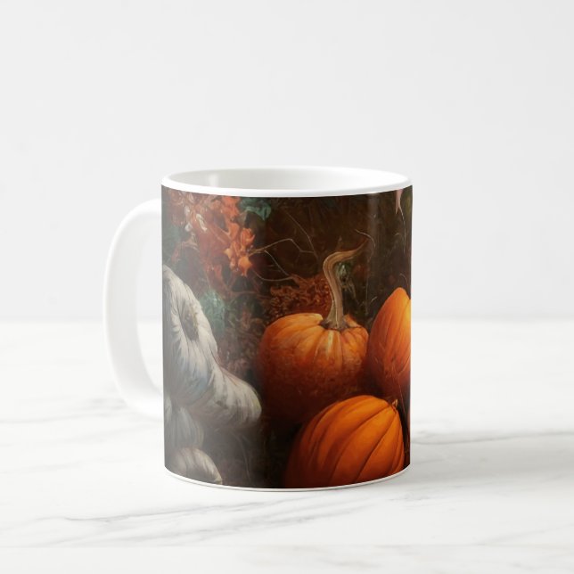 Harvest of Gratitude Thanksgiving Painting Coffee Mug (Front Left)