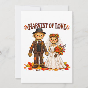Harvest of Love Scarecrow Wedding Invitation
