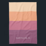 Harvest Palette-Harvest Bliss- Kitchen Towel<br><div class="desc">Experience the warmth of autumn with our 'Harvest Bliss' Kitchen Towel from our Harvest Palette Collection. Featuring delicious Melon,  Sigma Orange Terra,  Artful Pink,  and Sugar Plum stripes,  these premium towels offer plush comfort,  durability,  and a touch of seasonal elegance. Elevate your kitchen decor this fall.</div>