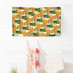 Harvest Pattern Autumn Squash Banner