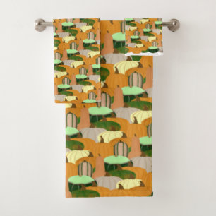 Harvest Pattern Autumn Squash Bath Towel Set