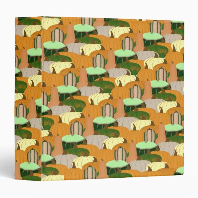 Harvest Pattern Autumn Squash Binder (Front/Spine)