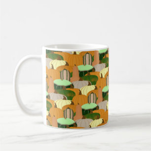 Harvest Pattern Autumn Squash Coffee Mug