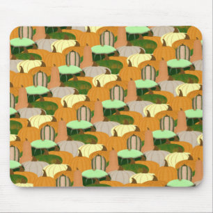 Harvest Pattern Autumn Squash Mouse Pad