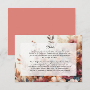 Harvest Petals and Painted Skies Enclosure Card