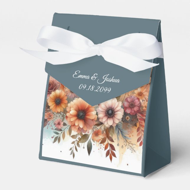 Harvest Petals and Painted Skies Favor Box (Front Side)