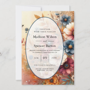 Harvest Petals and Painted Skies Invitation
