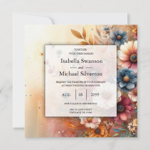 Harvest Petals and Painted Skies Invitation
