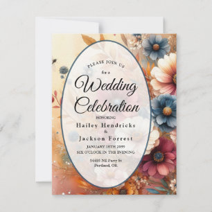 Harvest Petals and Painted Skies Invitation