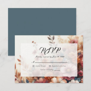 Harvest Petals and Painted Skies RSVP Card