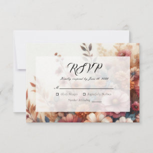 Harvest Petals and Painted Skies RSVP Card