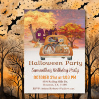 Harvest Pickup Truck Halloween Birthday Party 