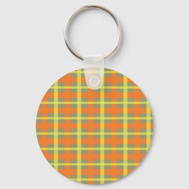 Harvest Plaid Keychain (Front)