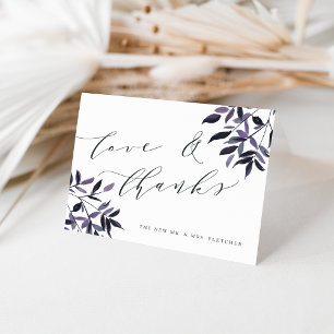 Harvest Plum Wedding Thank You Card