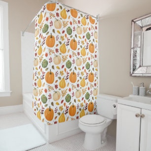 Harvest Pumpkins and Autumn Leaves Pattern