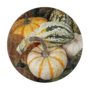 Harvest Pumpkins and Squash Still Life Photo Cutting Board