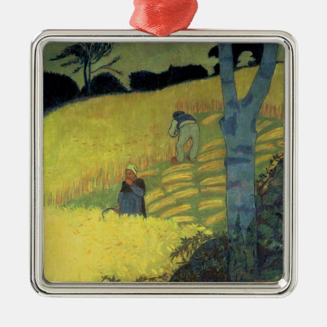 Harvest Scene Metal Ornament (Front)