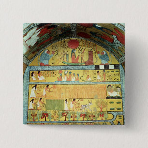 Harvest Scene on the East Wall 2 Inch Square Button
