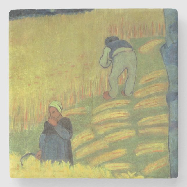 Harvest Scene Stone Coaster (Front)
