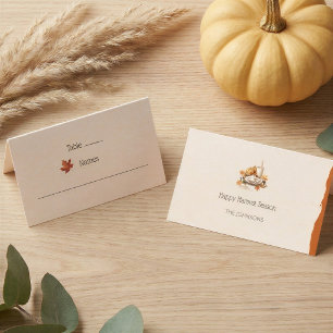 Harvest Season Thanksgiving Place Cards
