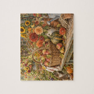 Harvest Table Autumn Still Life Puzzle